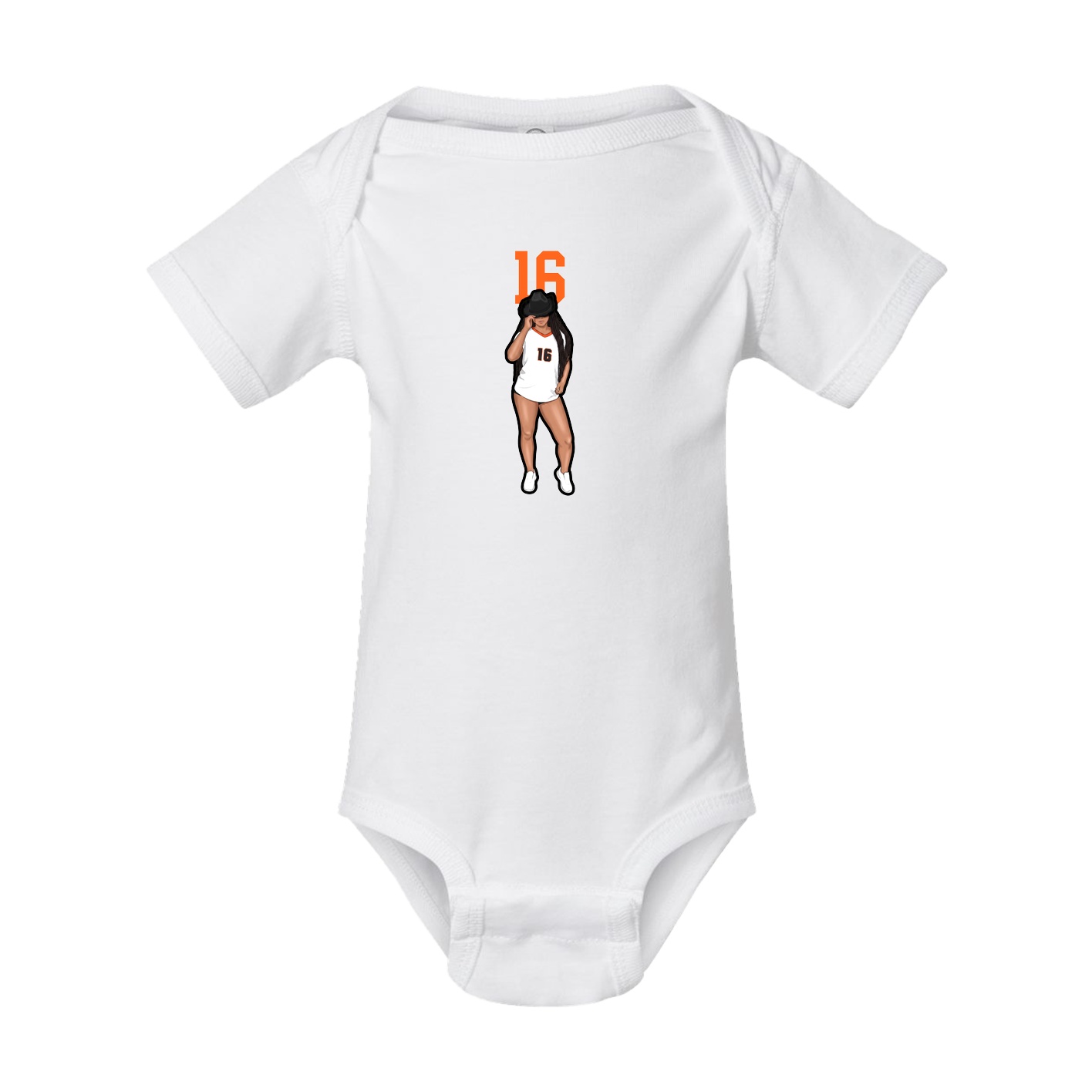 Baby Onesie — Number Top in White