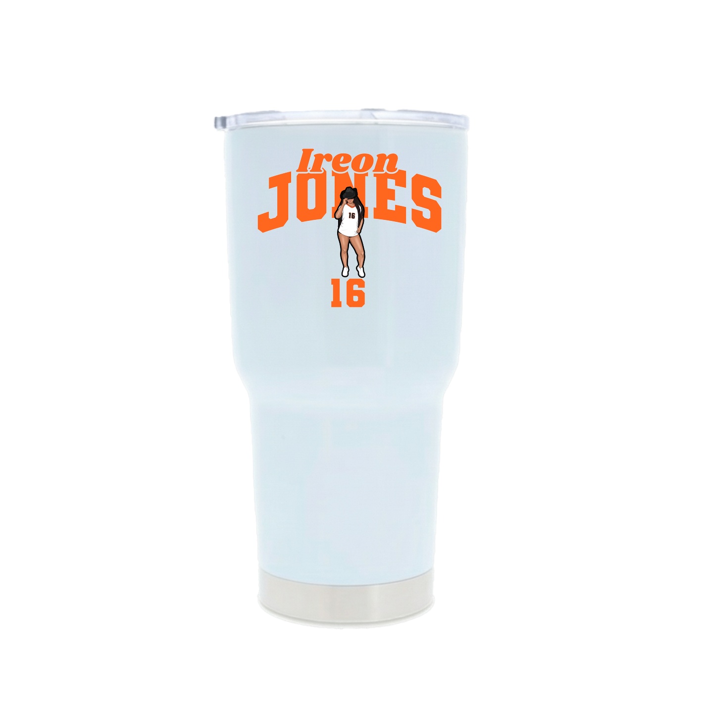30oz Stainless Steel Tumbler — Signature Arch in White