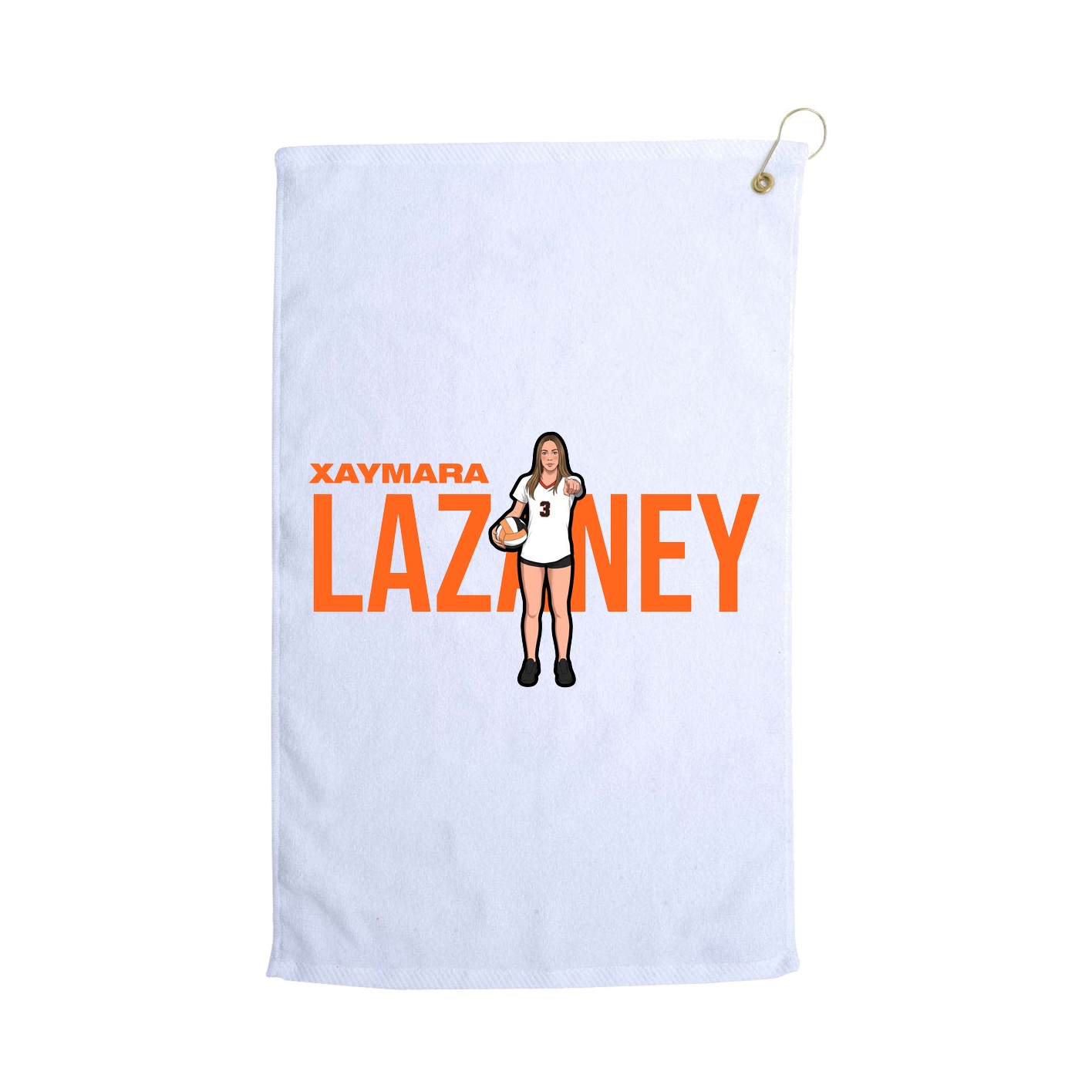 Golf Towel — Player Name in White