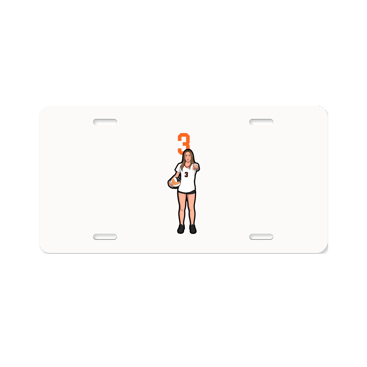License Plate — Number Top in Classic