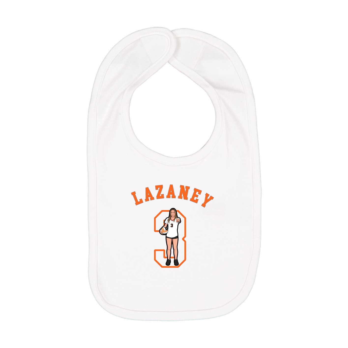Infant Bib — Shirsey Arch in White