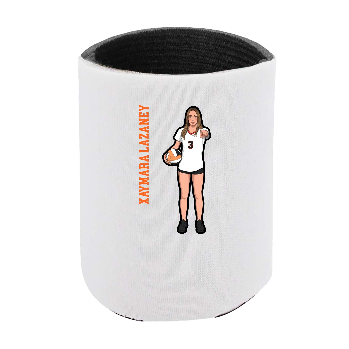 Can Holder — Name Vertical in White