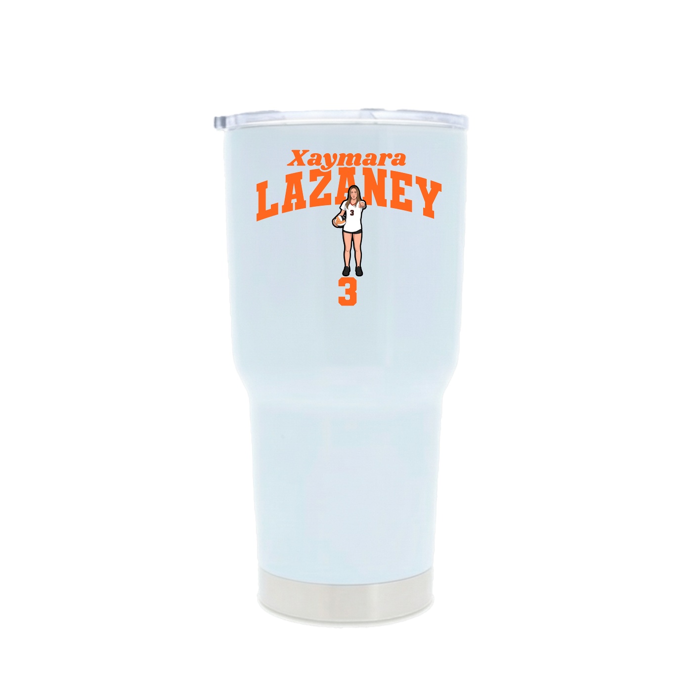 30oz Stainless Steel Tumbler — Signature Arch in White