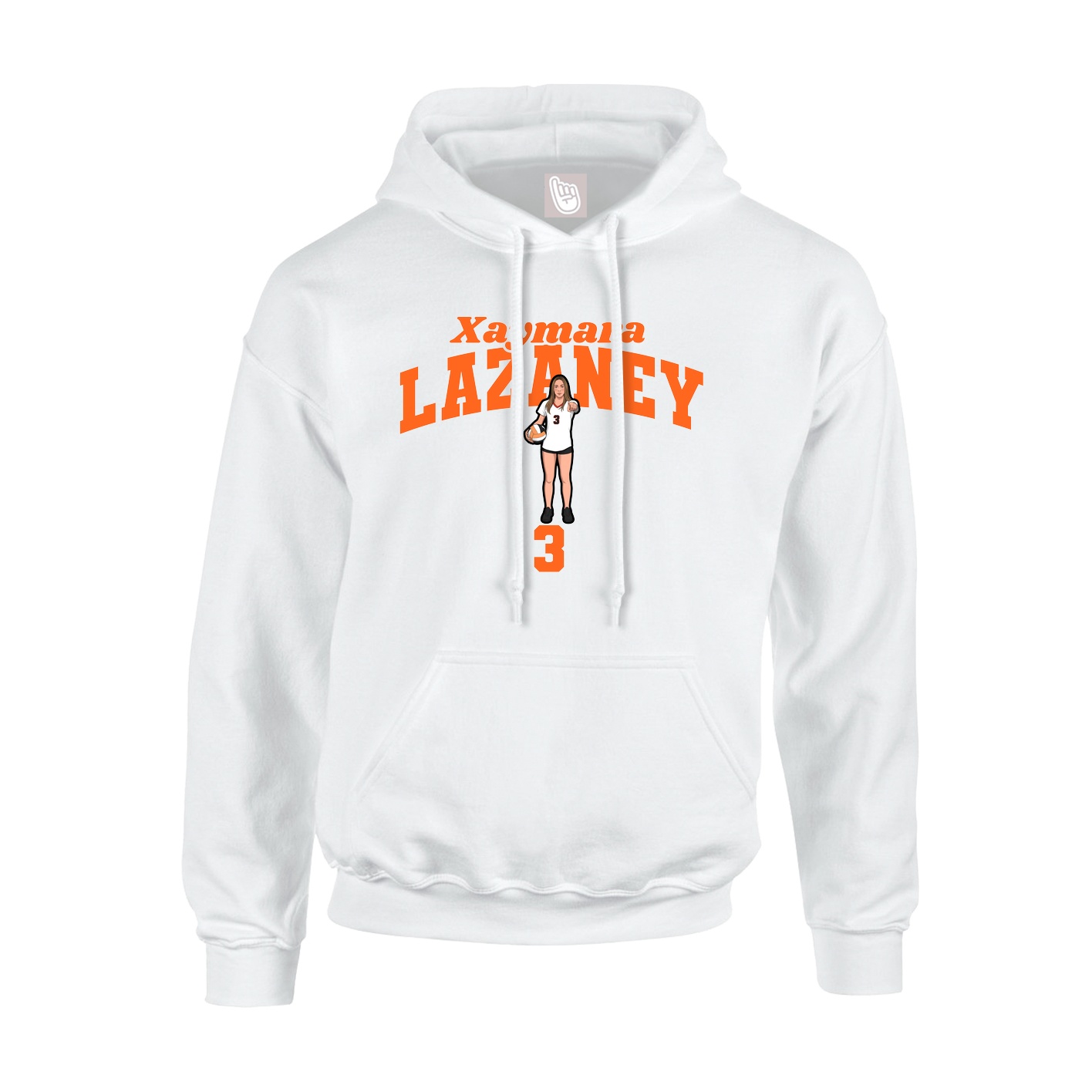 Youth Hoodie — Signature Arch in White