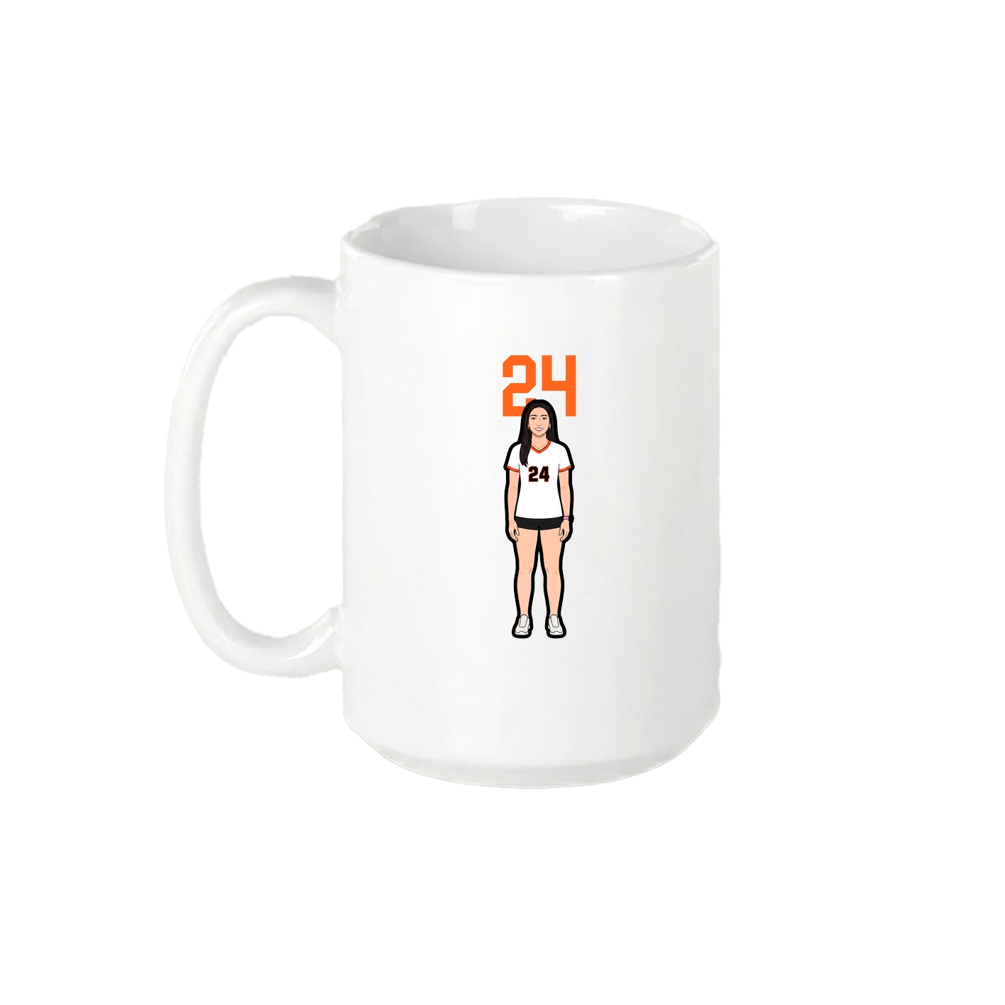 15oz Coffee Mug — Number Top in White