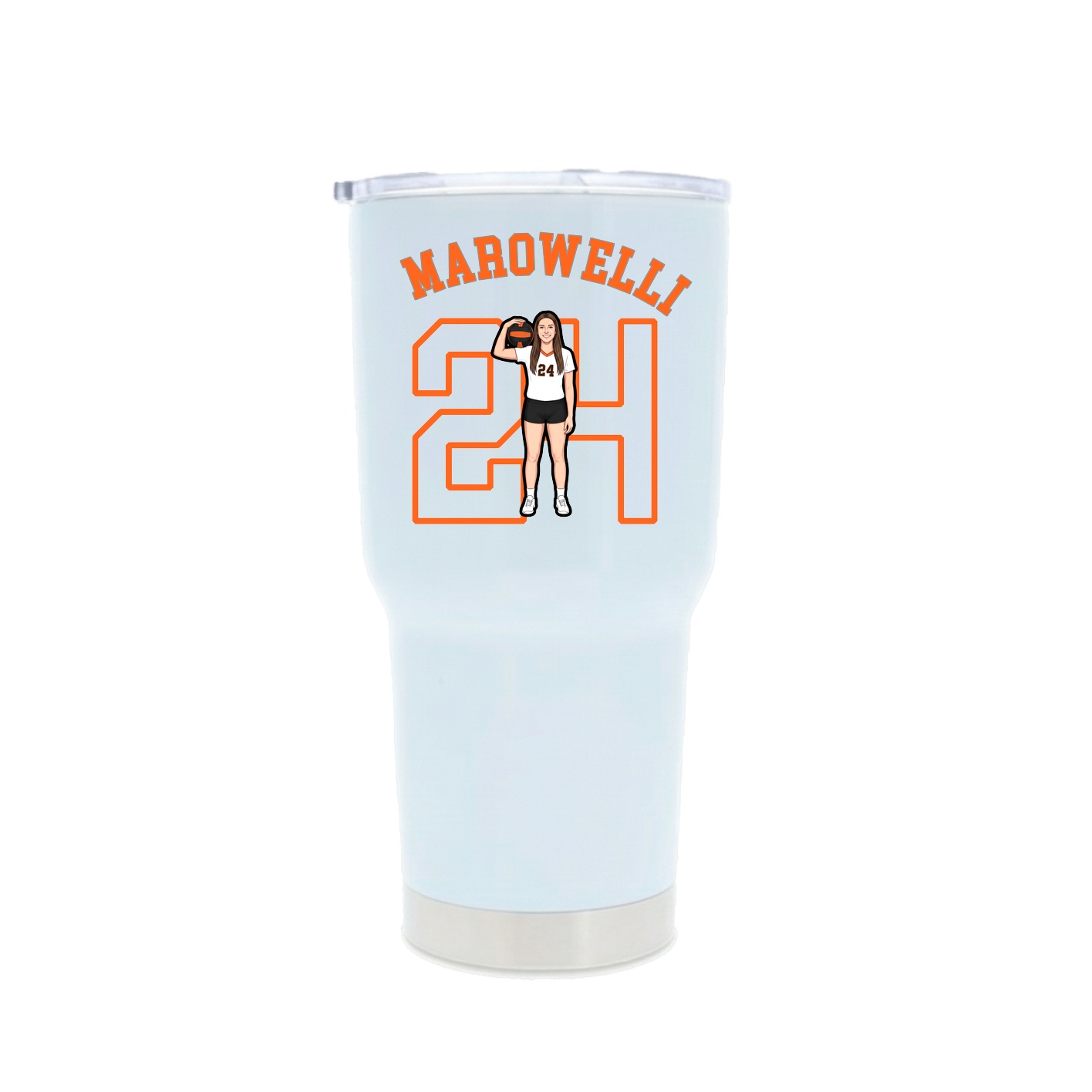 30oz Stainless Steel Tumbler — Shirsey Arch in White