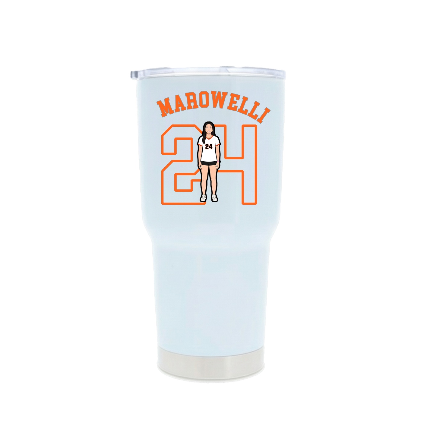 30oz Stainless Steel Tumbler — Shirsey Arch in White