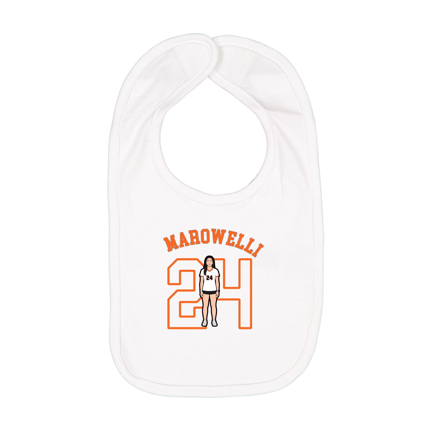 Infant Bib — Shirsey Arch in White