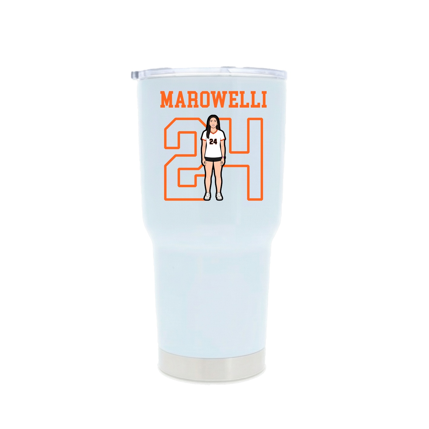 30oz Stainless Steel Tumbler — Shirsey in White
