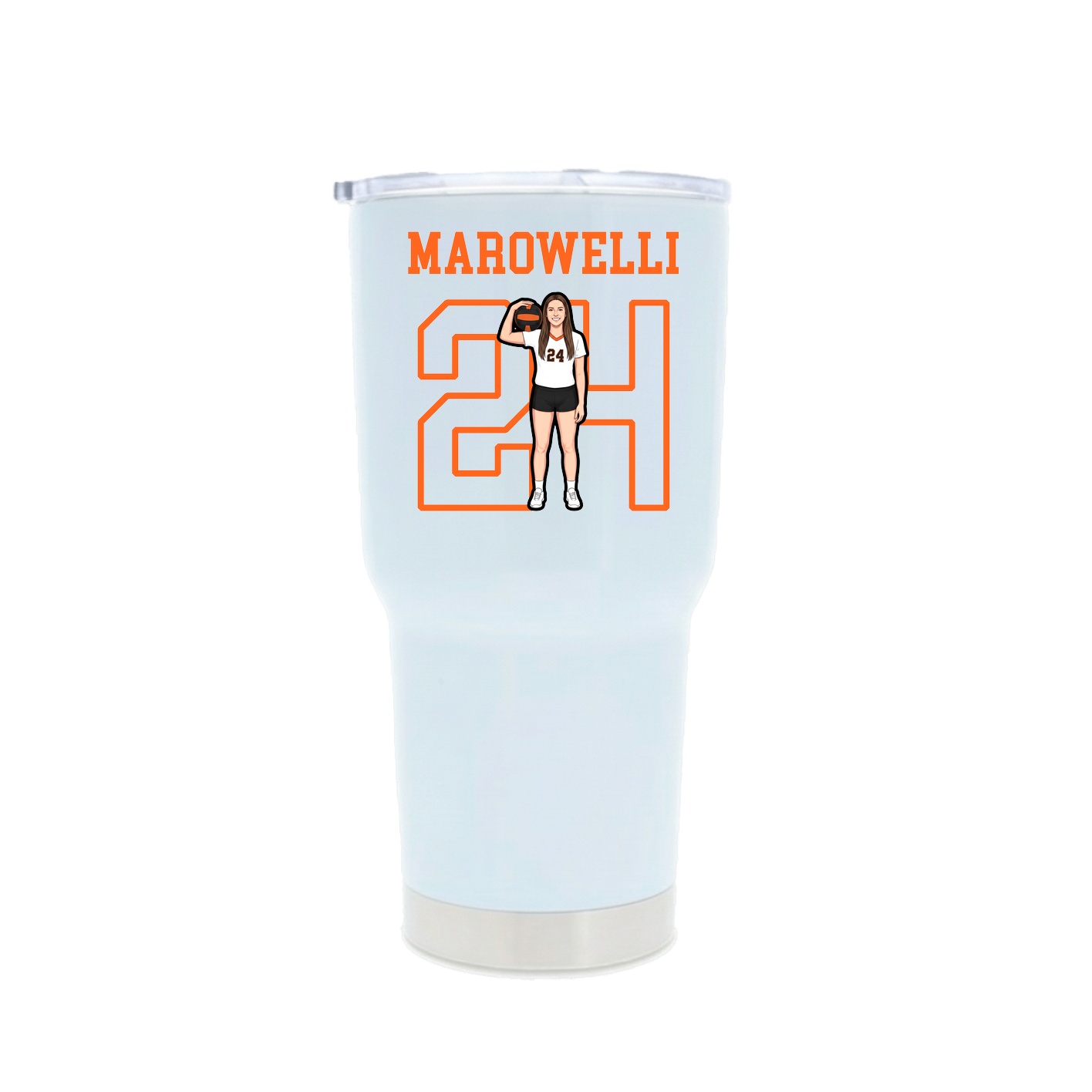 30oz Stainless Steel Tumbler — Shirsey in White