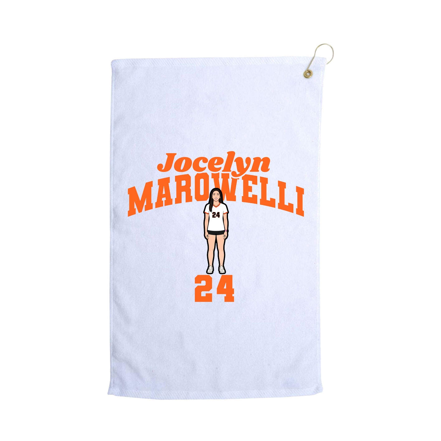 Golf Towel — Signature Arch in White