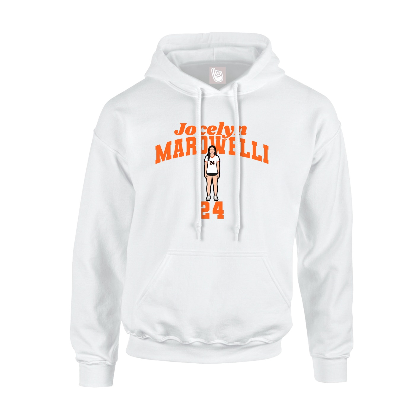 Youth Hoodie — Signature Arch in White