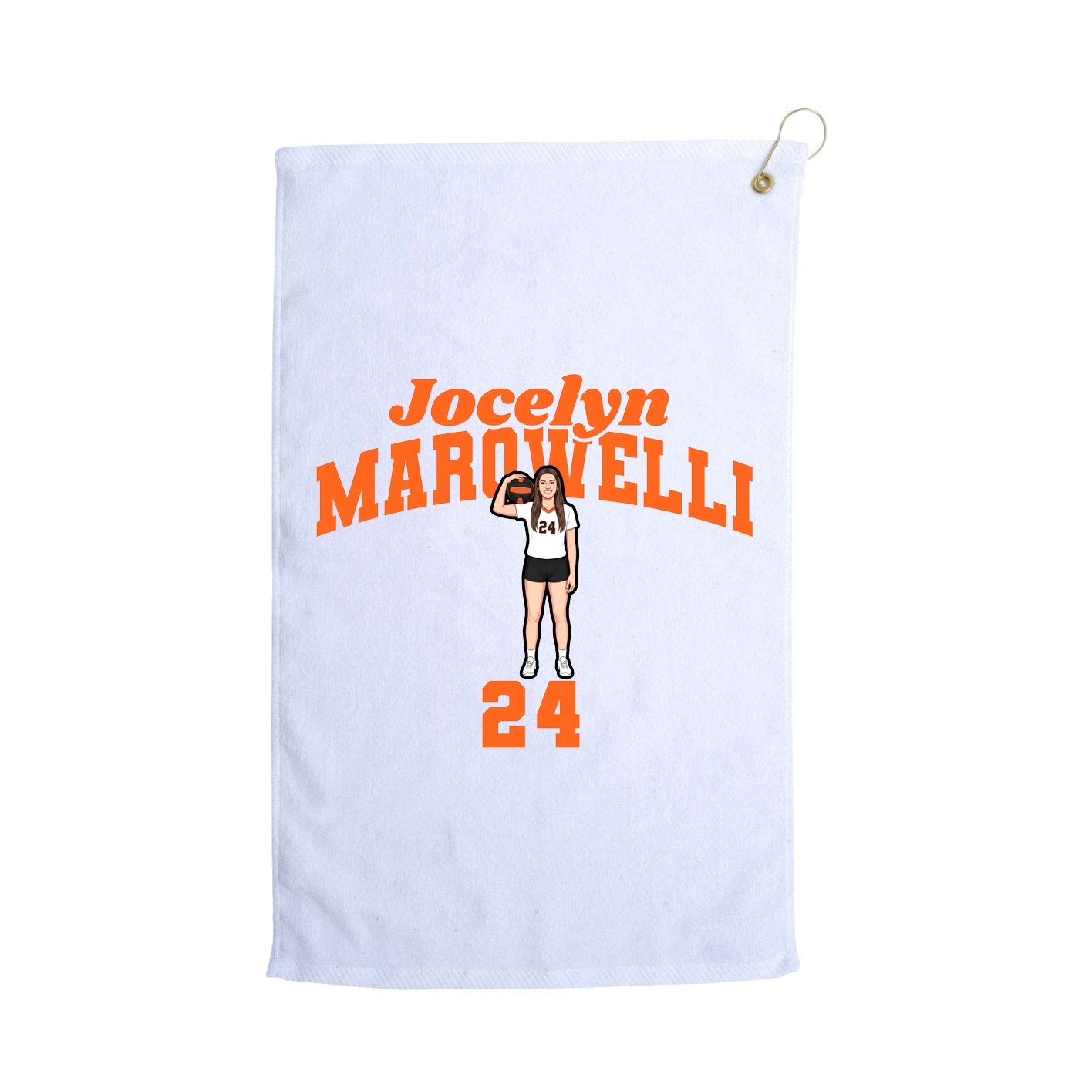 Golf Towel — Signature Arch in White