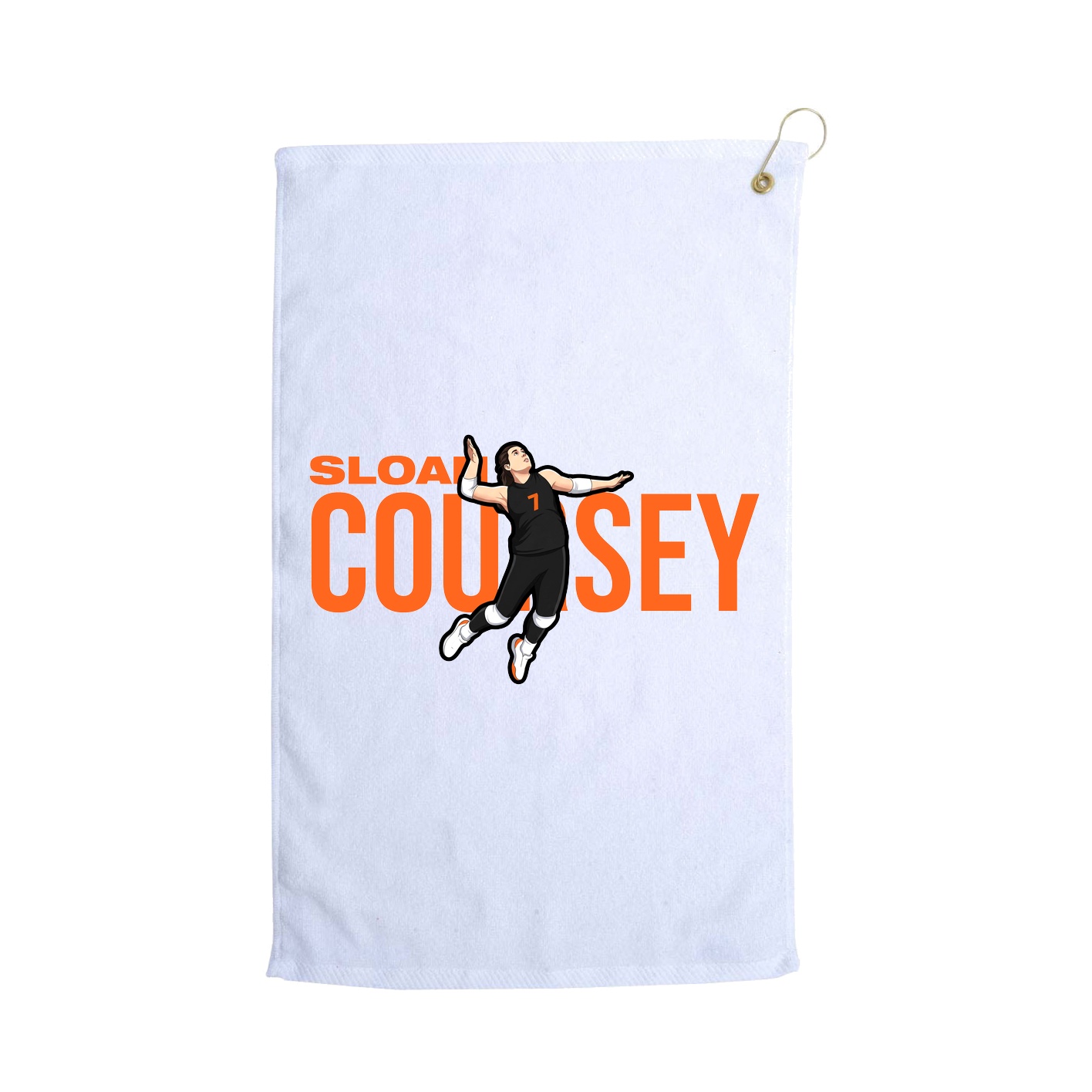 Golf Towel — Player Name in White