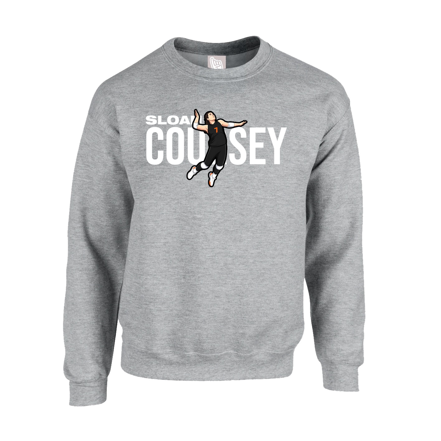 Fleece Crew — Player Name in Grey