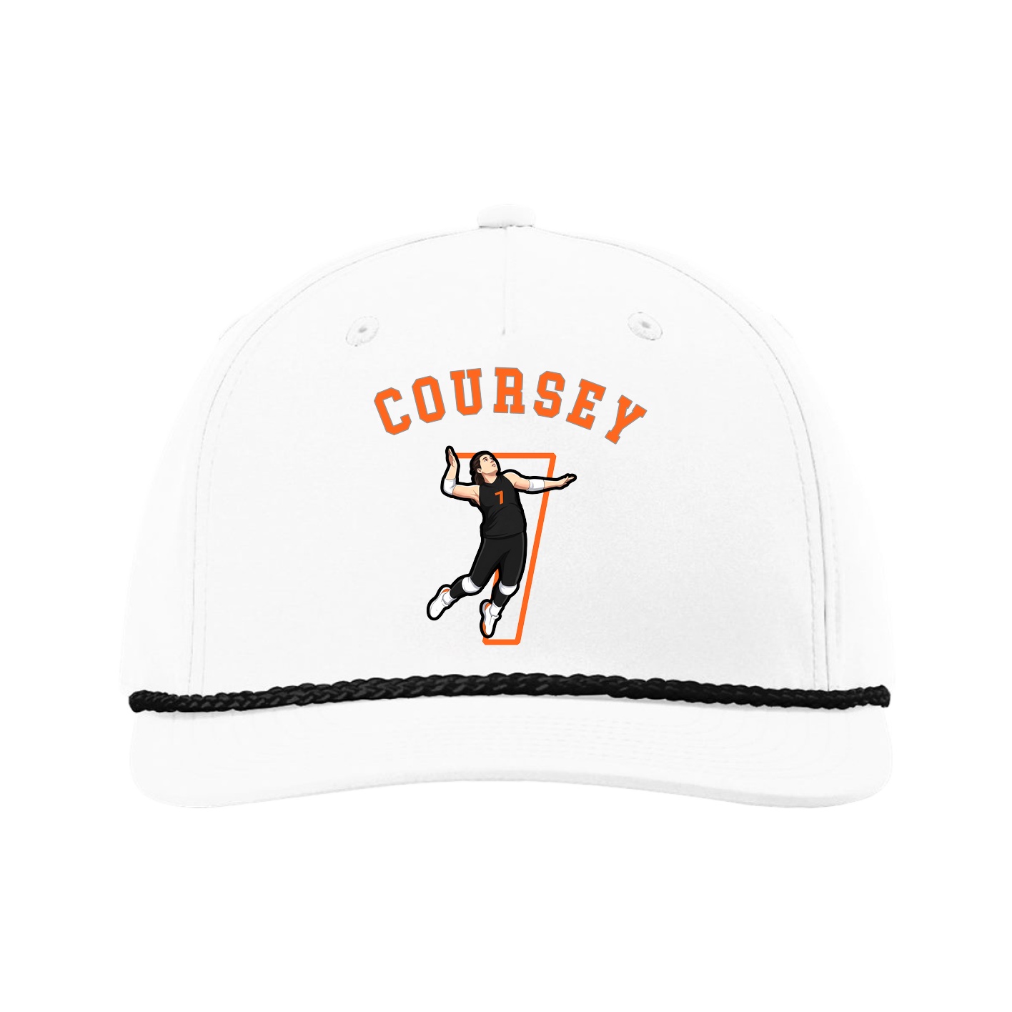 Five-Panel Classic Rope Cap — Shirsey Arch in White