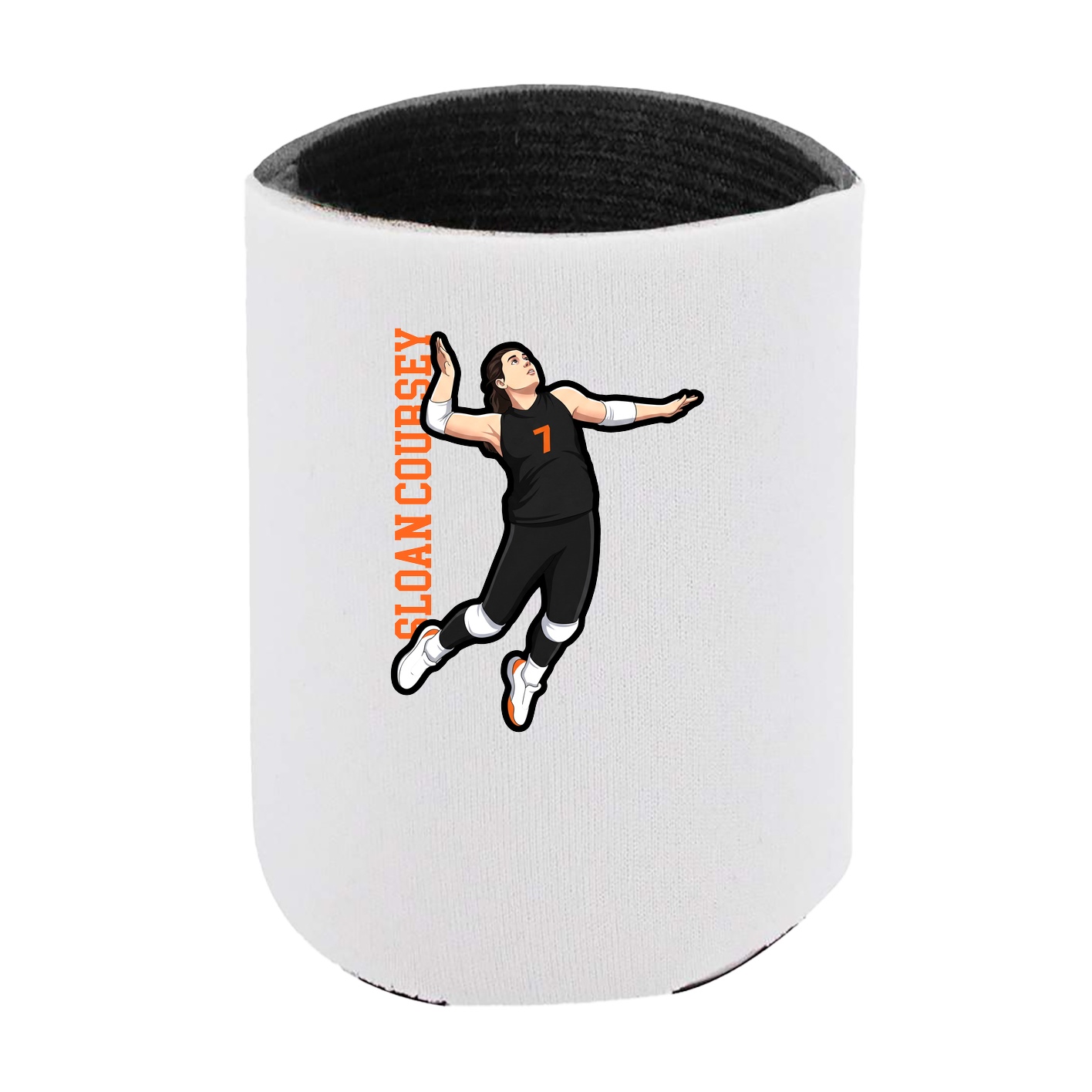 Can Holder — Name Vertical in White