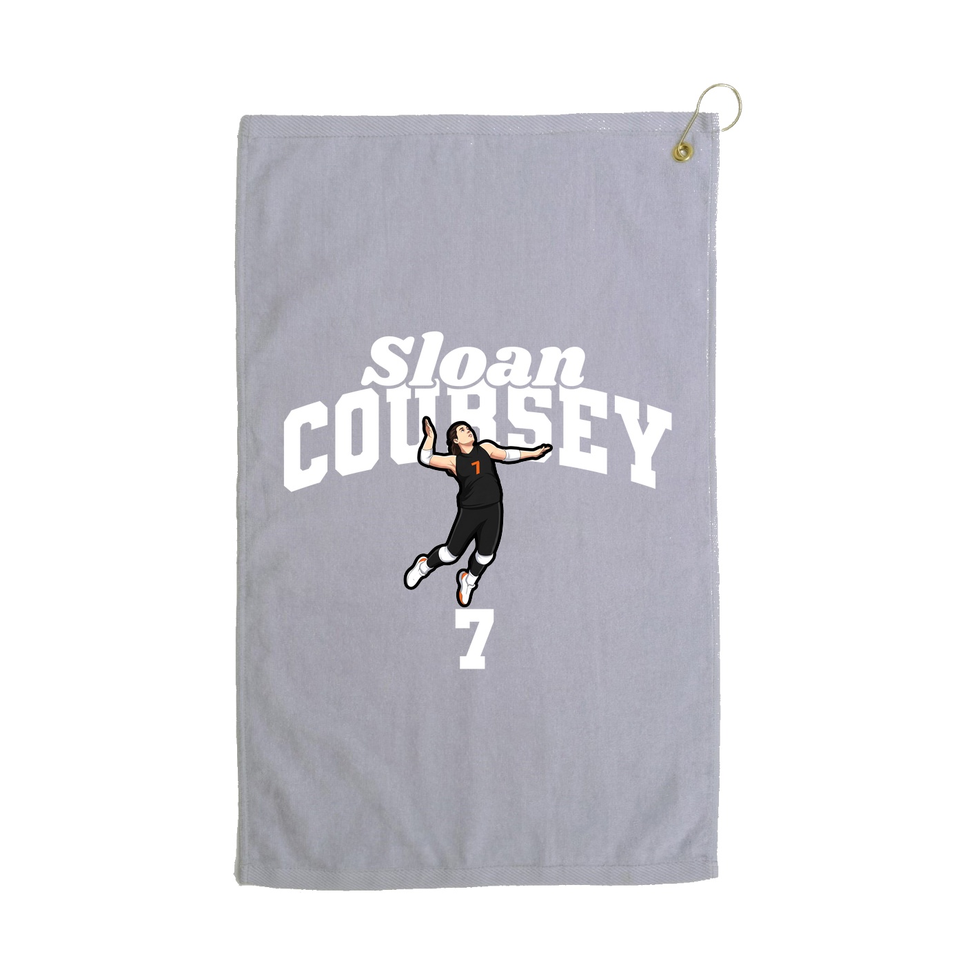Golf Towel — Signature Arch in Grey