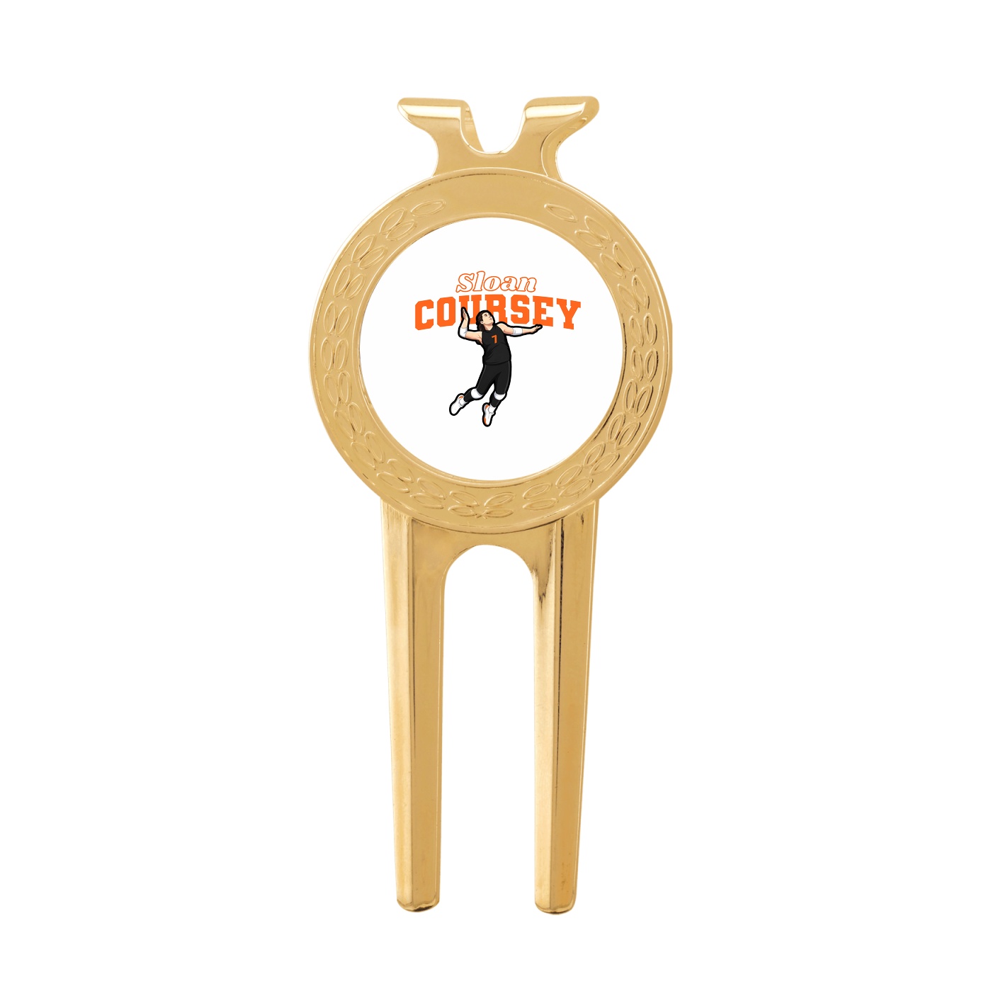 Divot Tool with Ball Marker — Name Arch in Classic