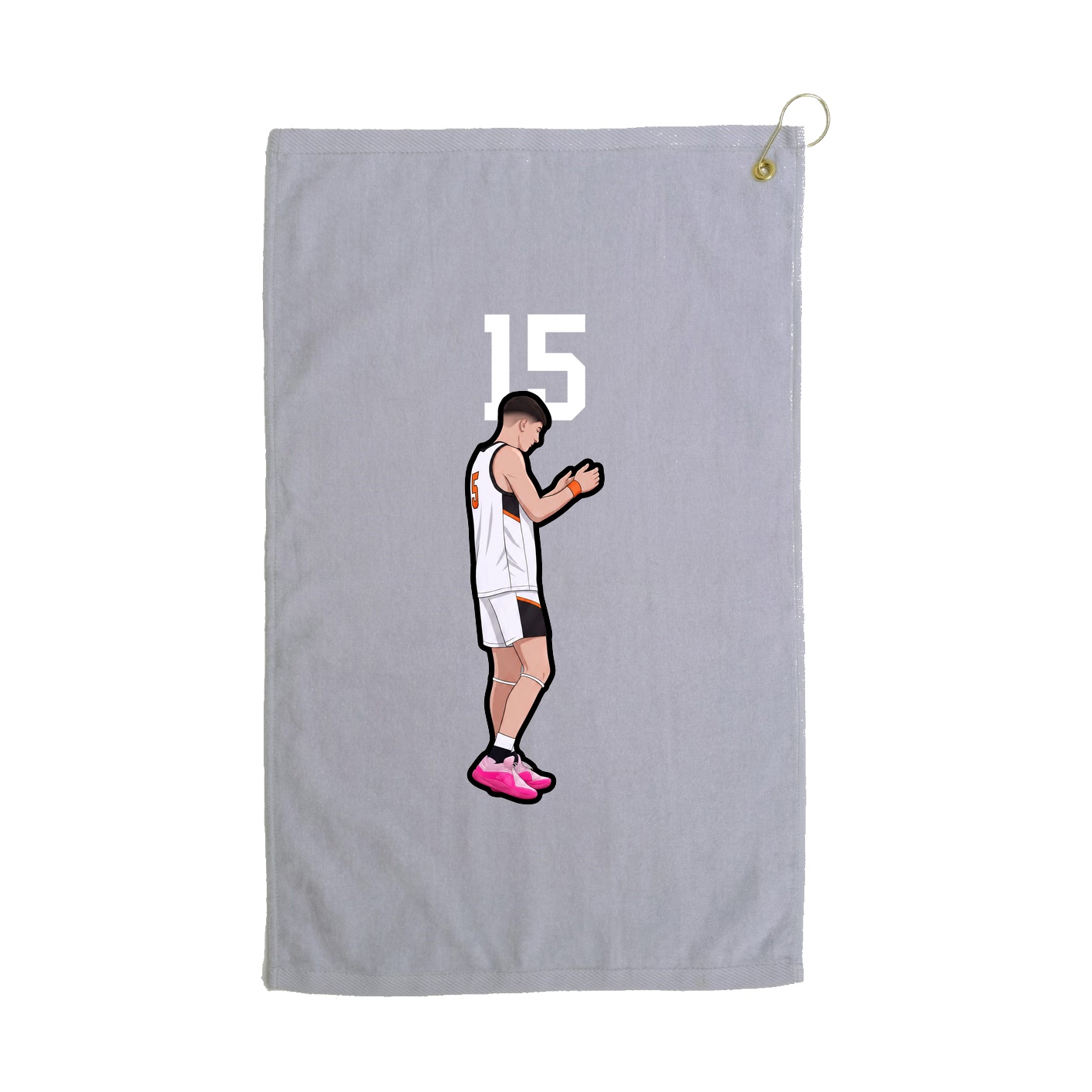 Golf Towel — Number Top in Grey