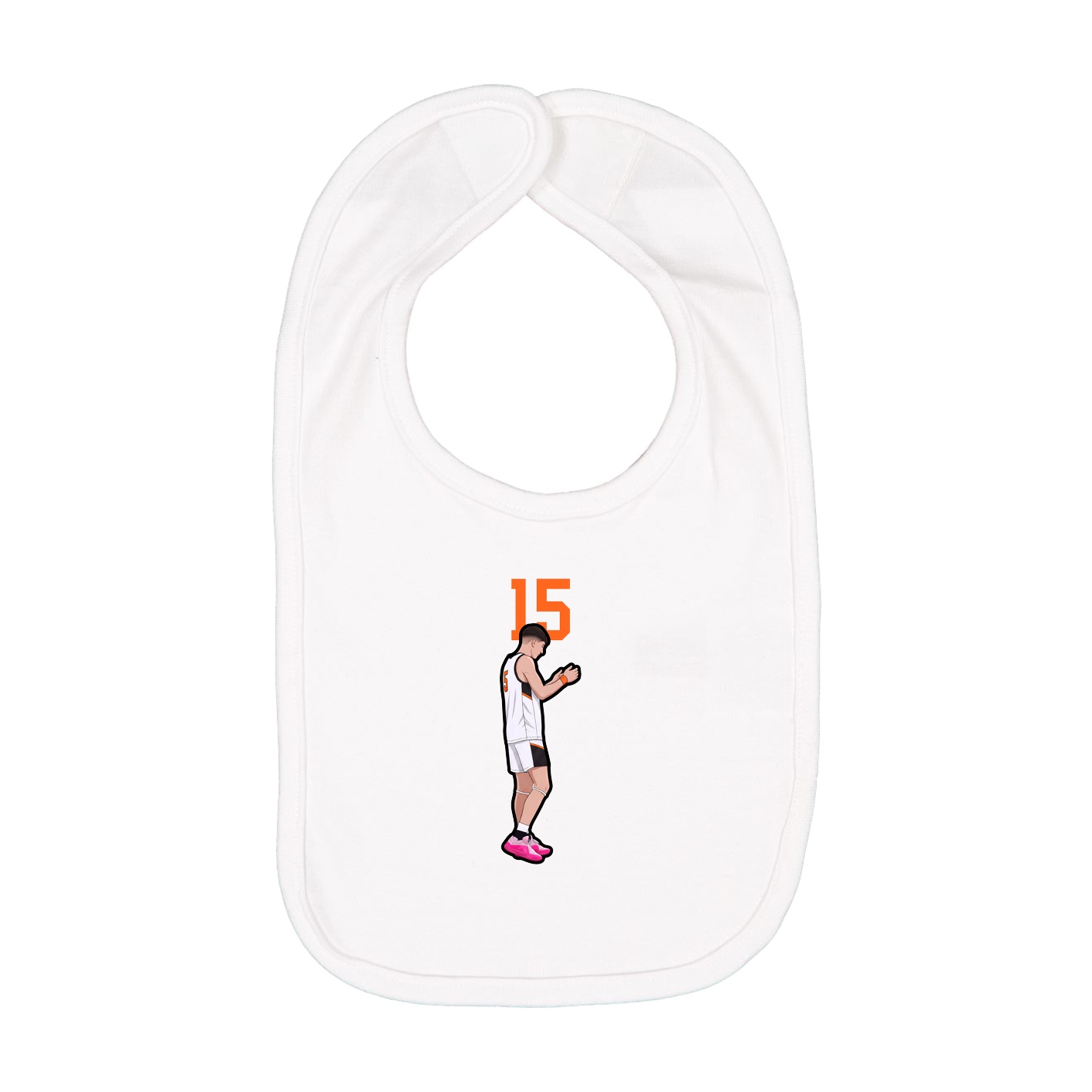 Infant Bib — Number Top in White