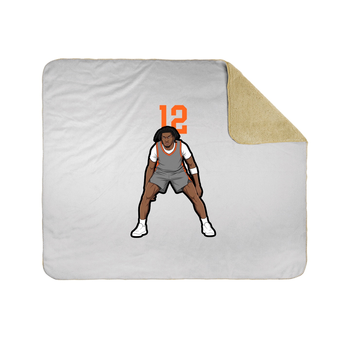 Throw Blanket — Number Top in White