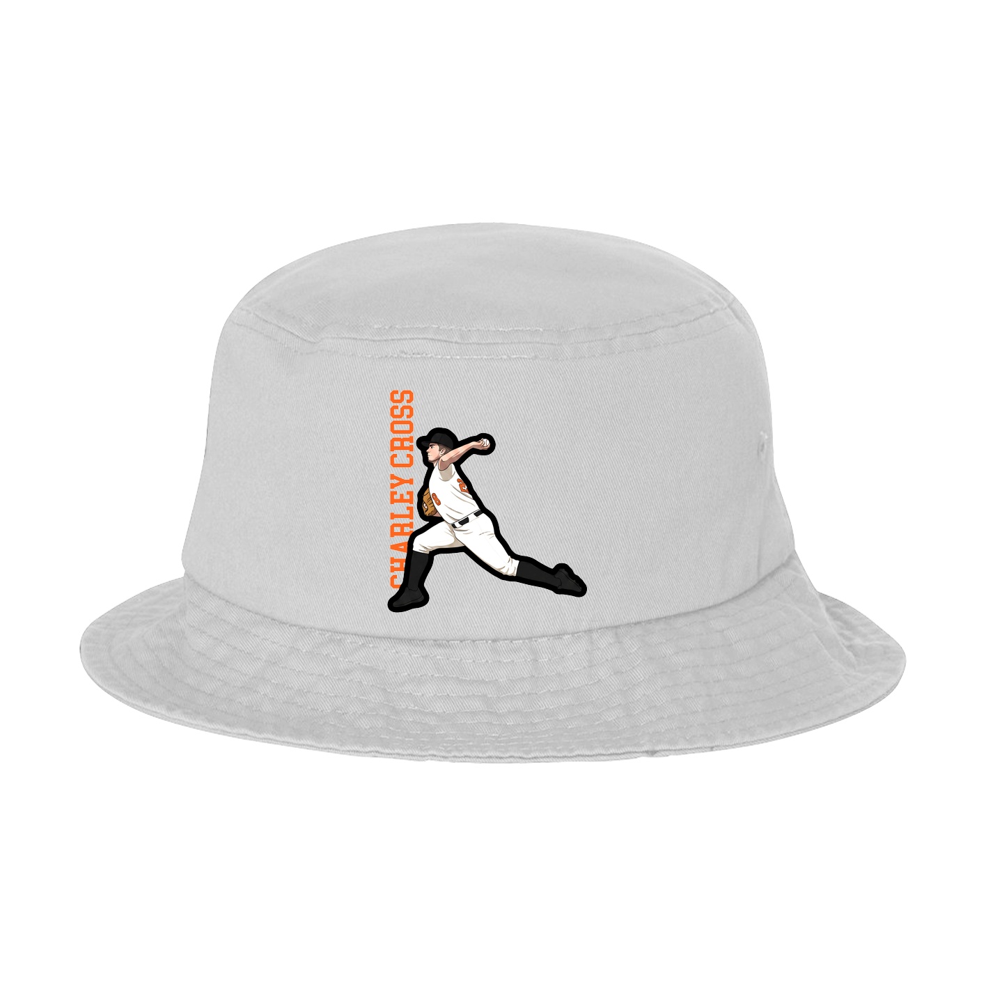 Bucket Cap — Name Vertical in White