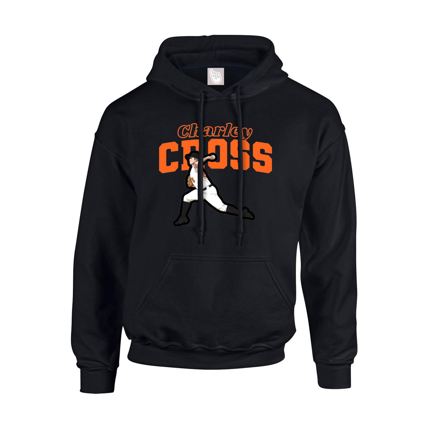 Youth Hoodie — Name Arch in Black