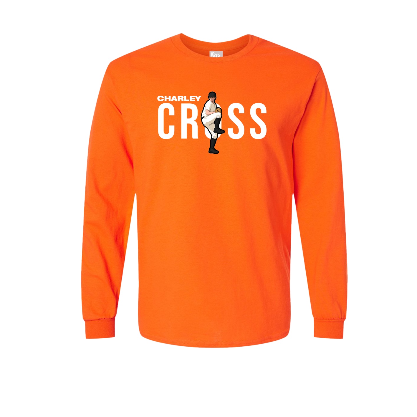 Long Sleeve Tee — Player Name in Orange