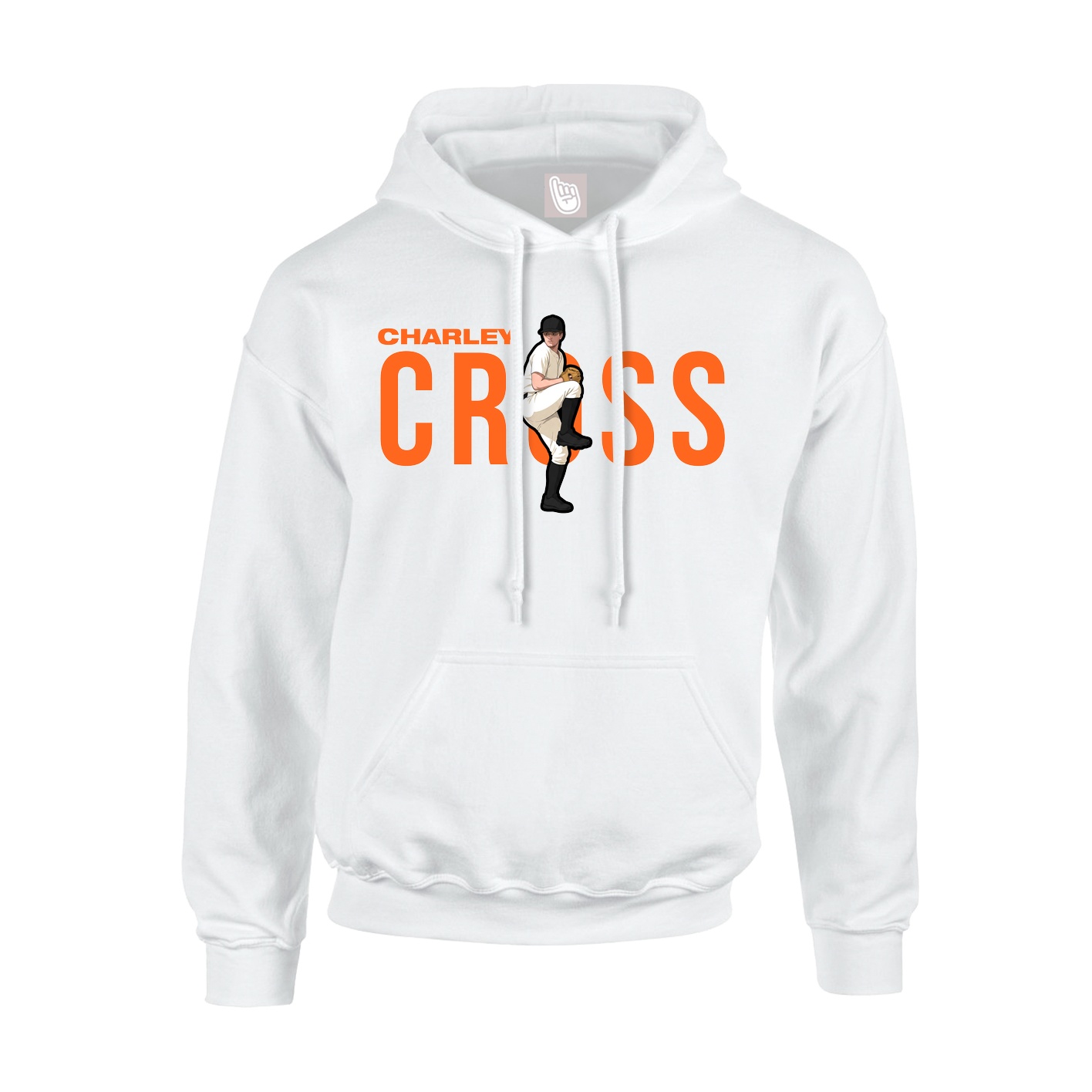 Youth Hoodie — Player Name in White