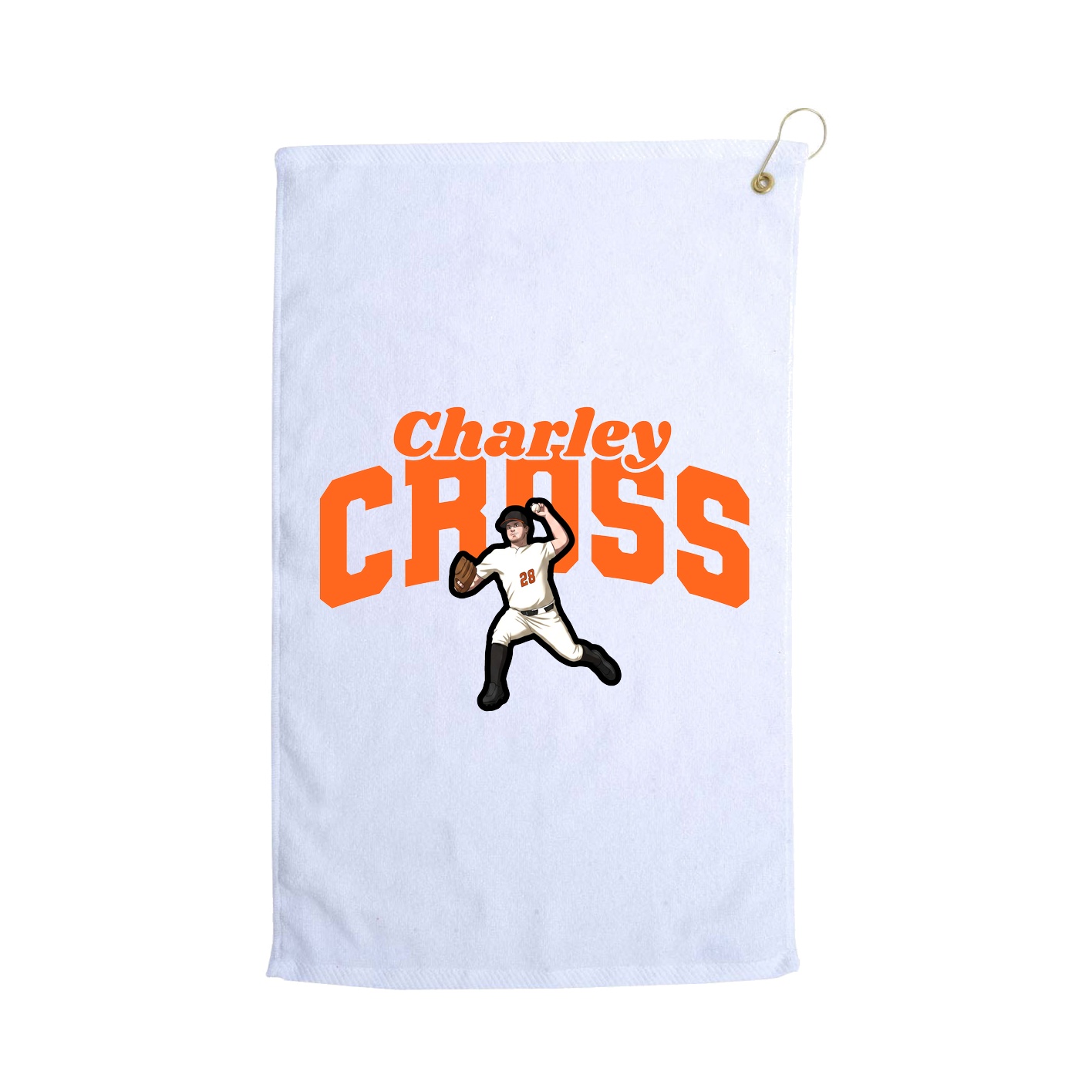 Golf Towel — Signature Arch in White