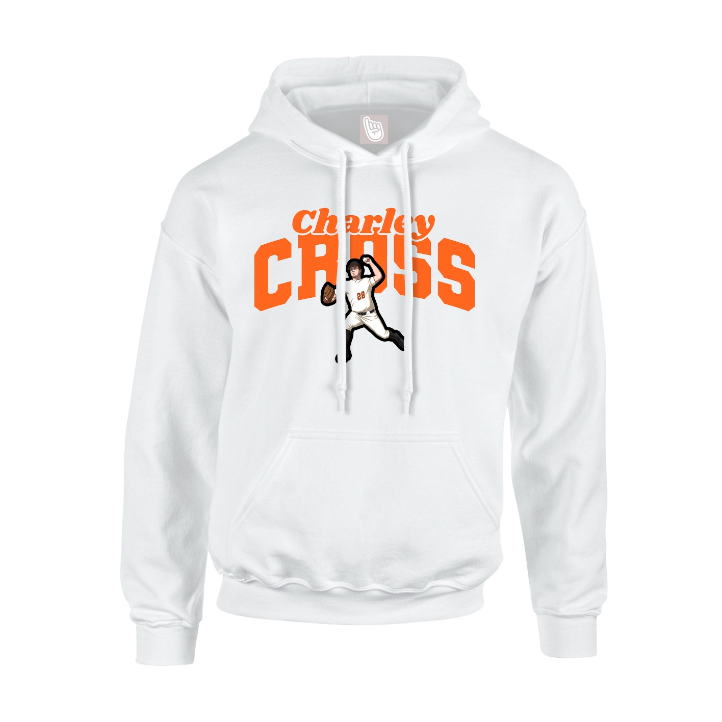 Hoodie — Signature Arch in White