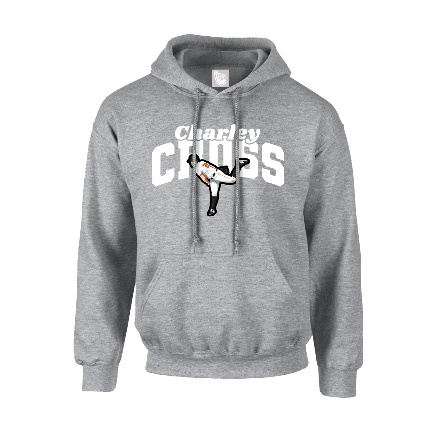 Youth Hoodie — Signature Arch in Grey