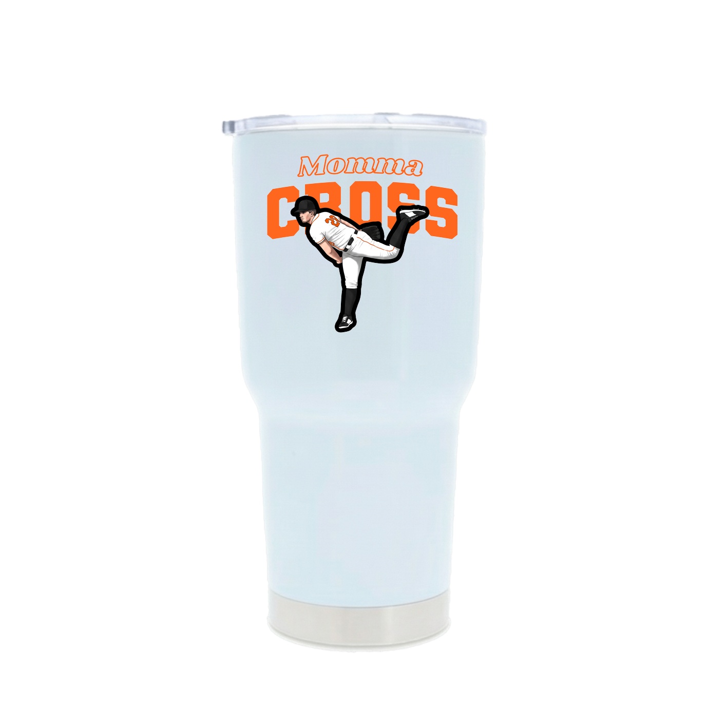 30oz Stainless Steel Tumbler — Mothers Day Block in White