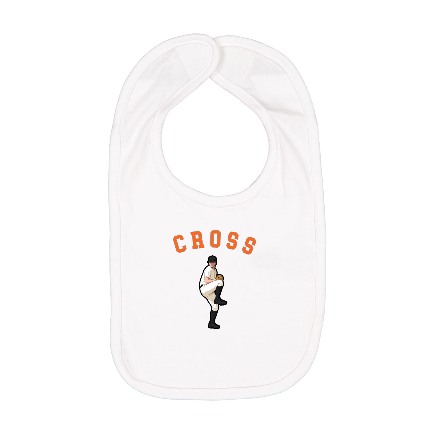 Infant Bib — Shirsey Arch in White