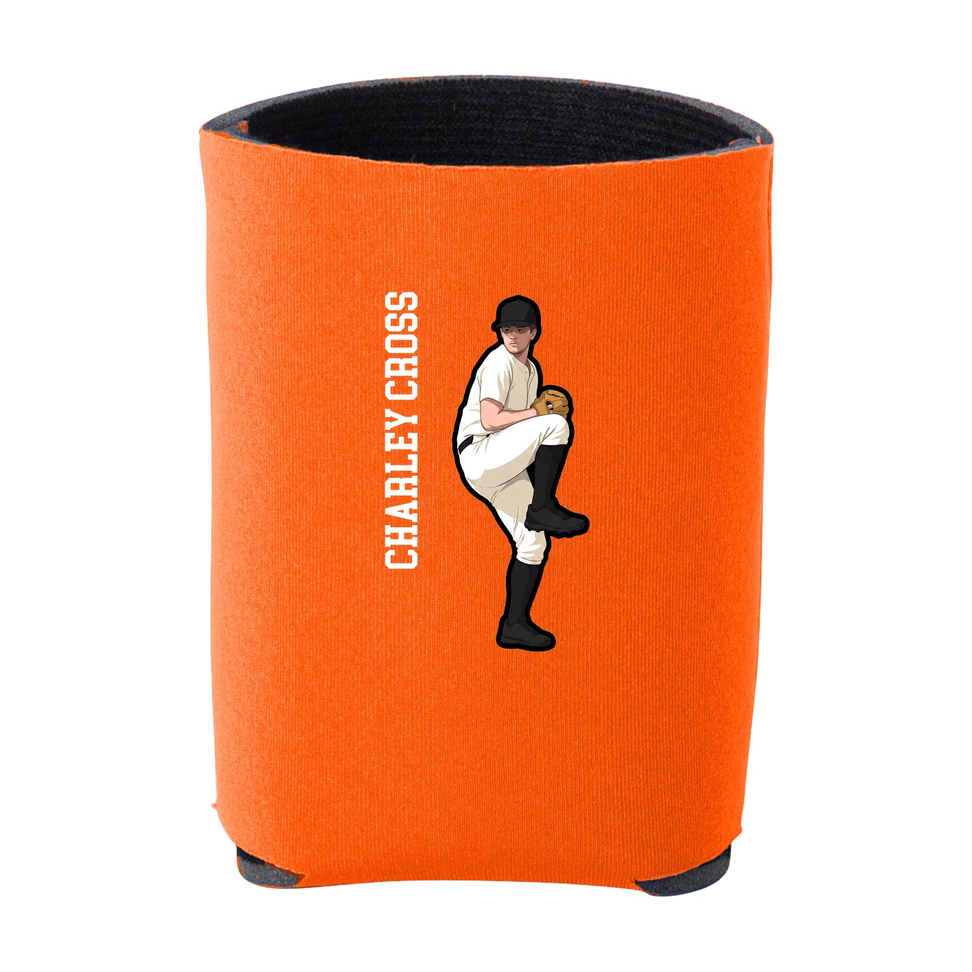 Can Holder — Name Vertical in Orange