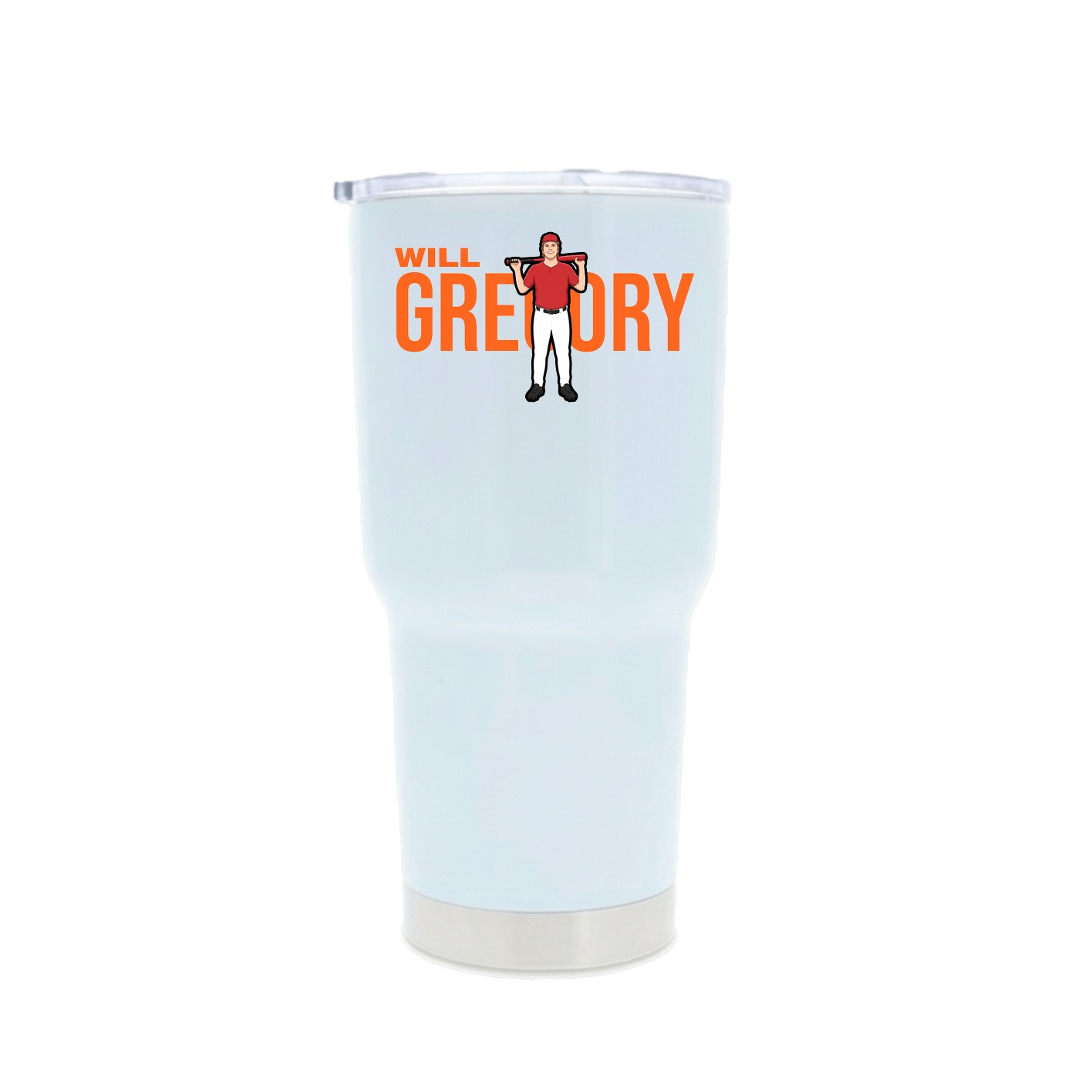 30oz Stainless Steel Tumbler — Player Name in White