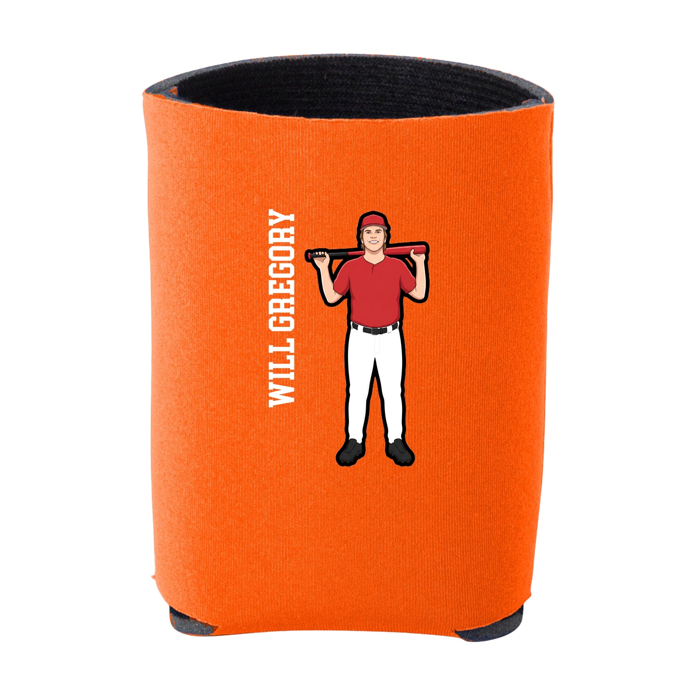 Can Holder — Name Vertical in Orange