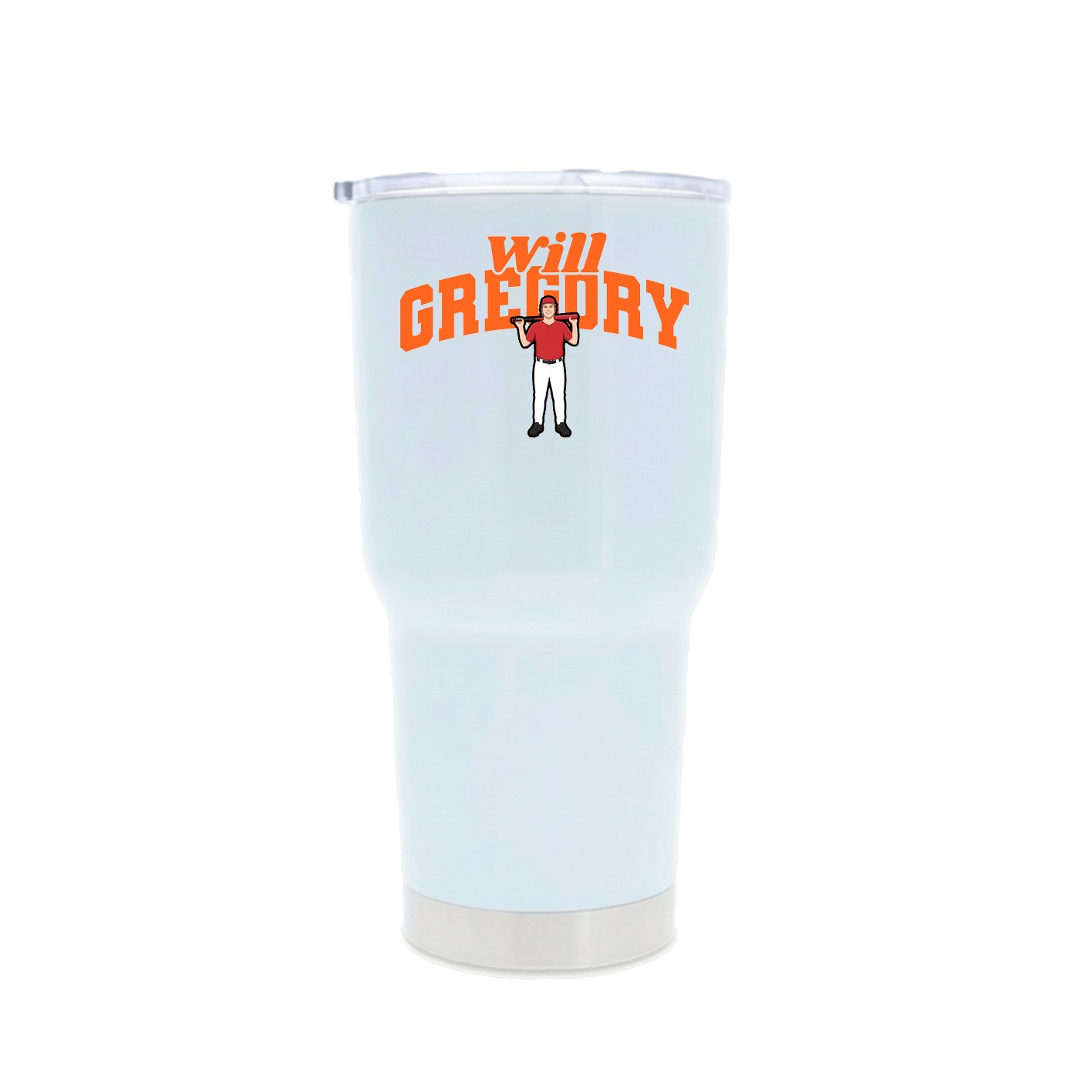 30oz Stainless Steel Tumbler — Signature Arch in White
