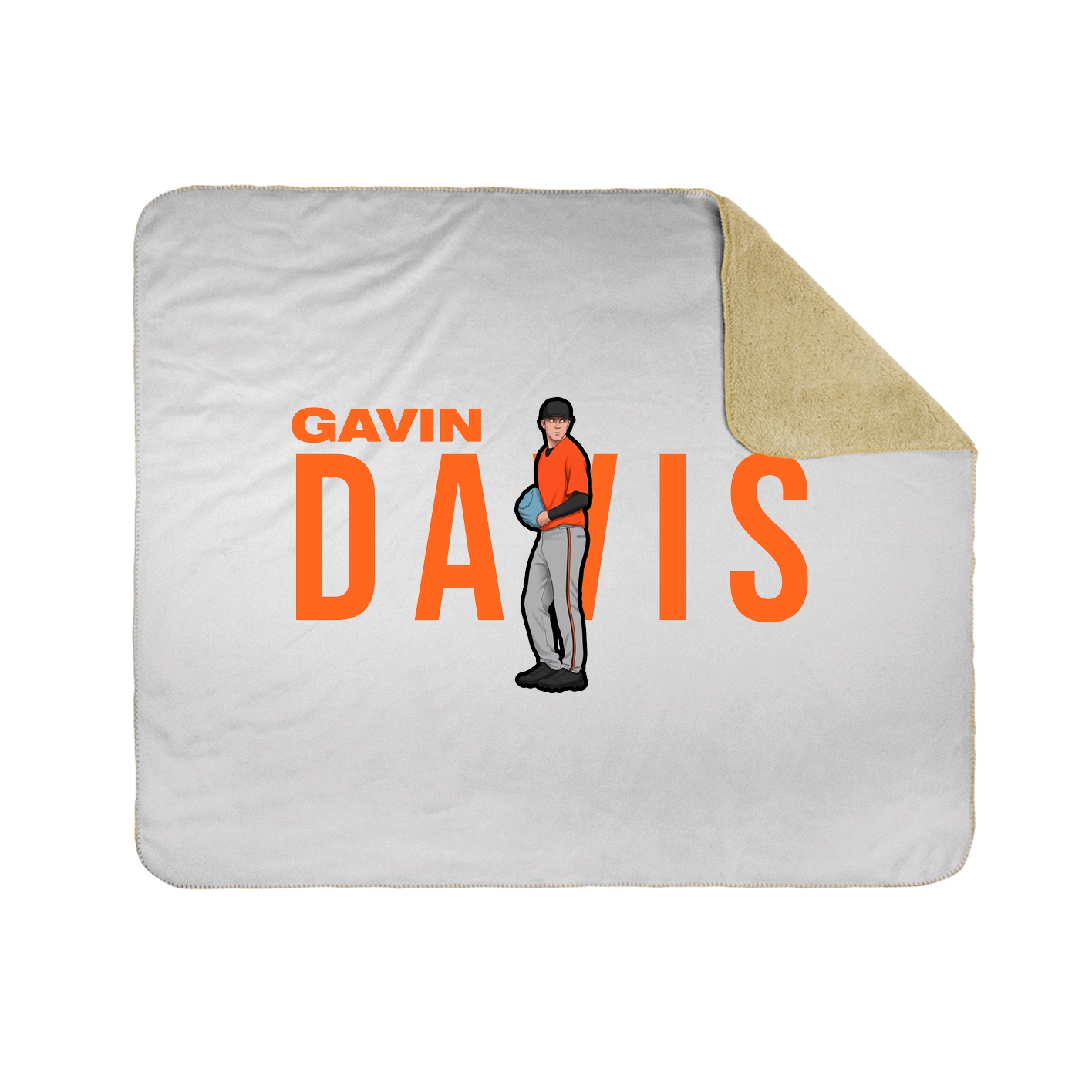 Throw Blanket — Player Name in White