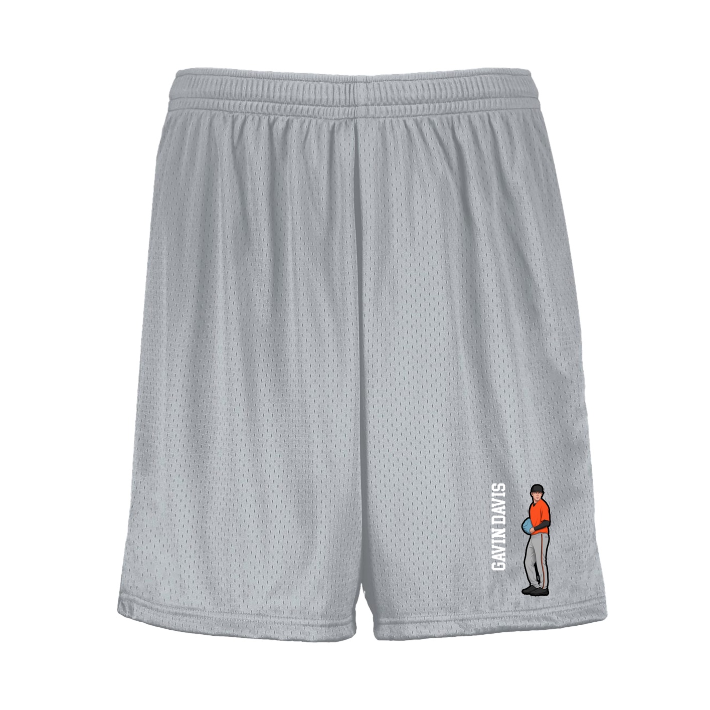 Shorts — Name Vertical in Silver