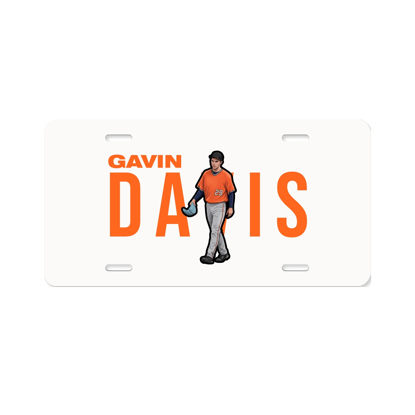 License Plate — Player Name in Classic