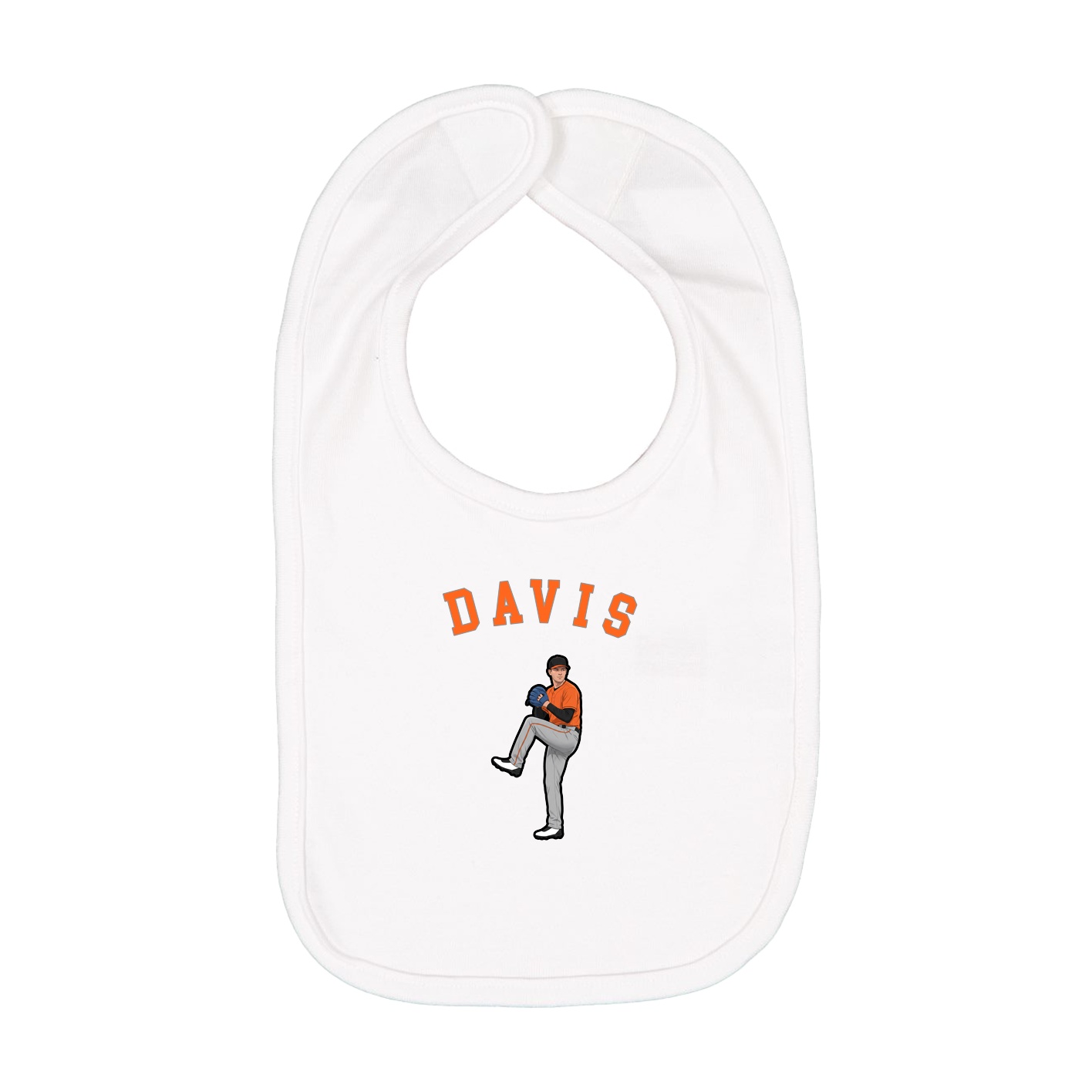 Infant Bib — Shirsey Arch in White