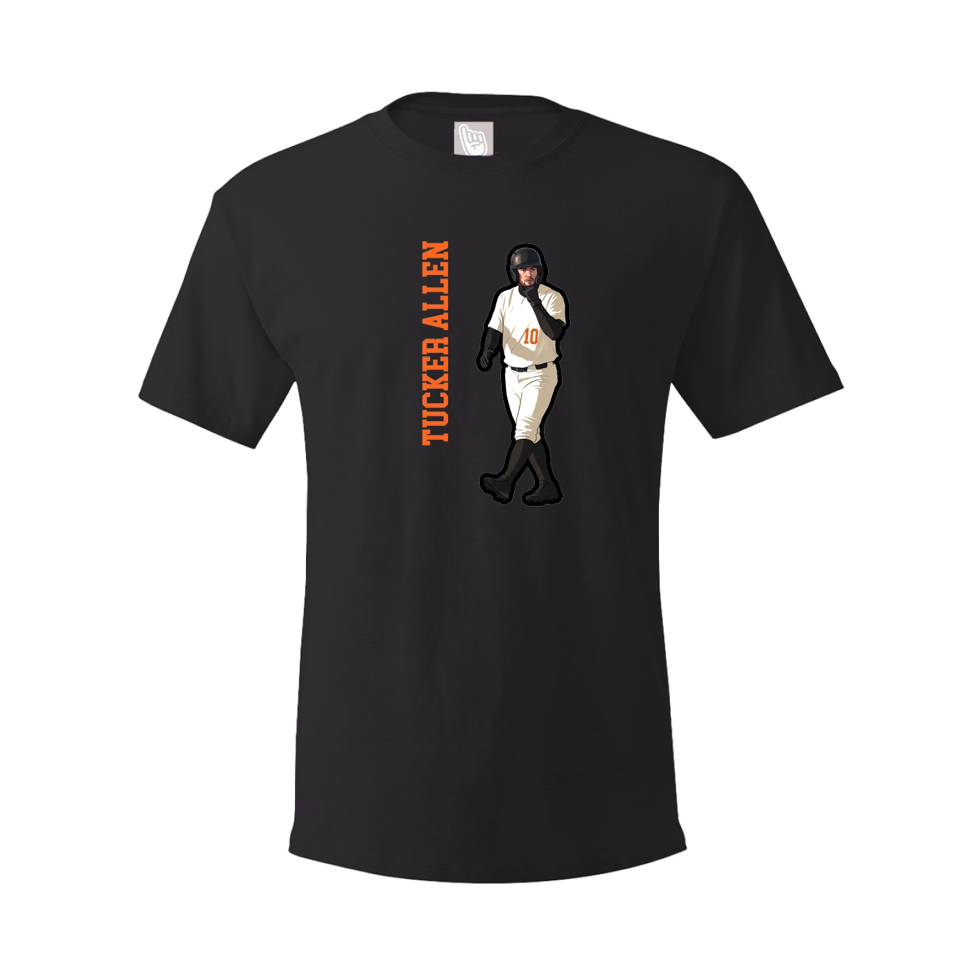 Youth Tee — Name Vertical in Black