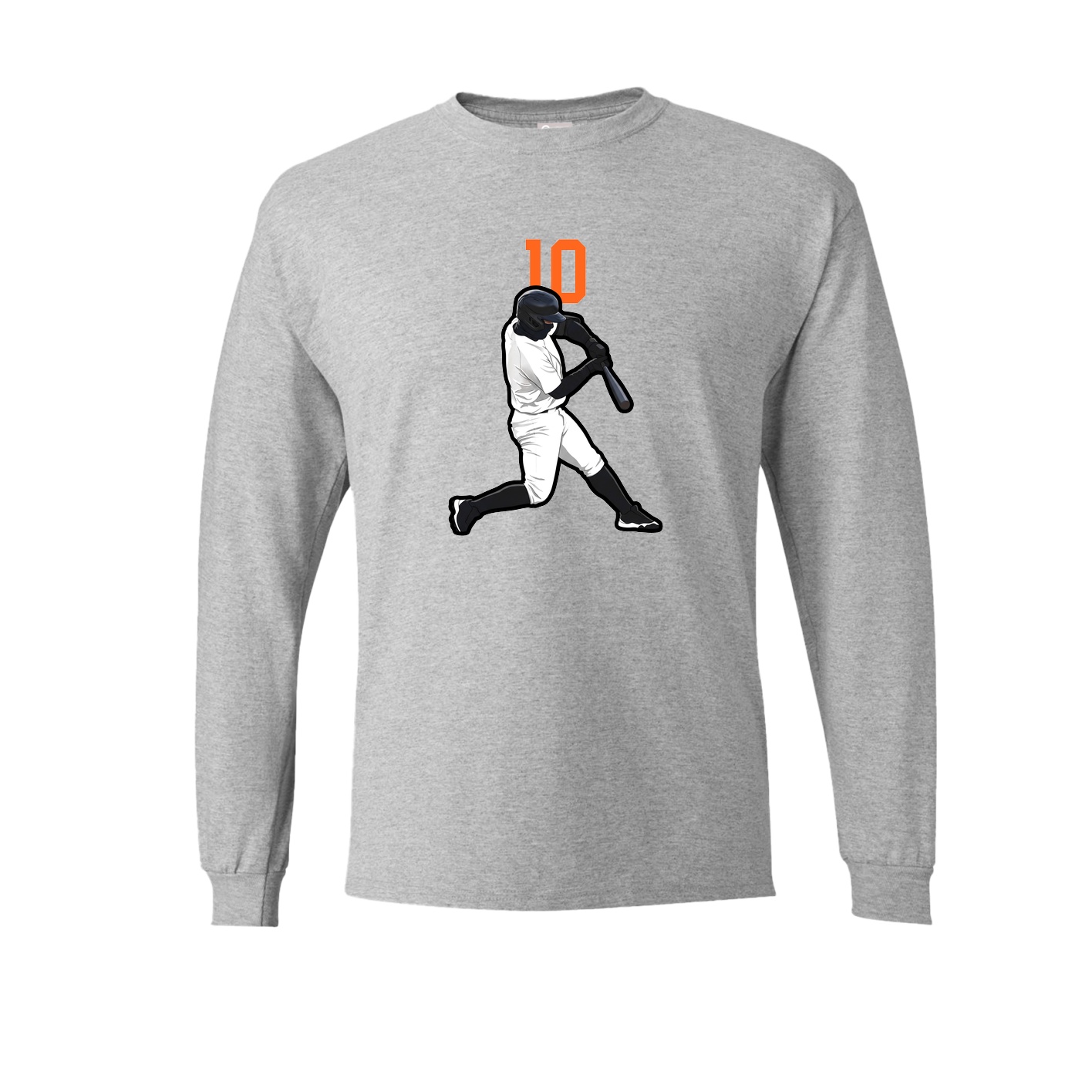Long Sleeve Tee — Number Top in Grey