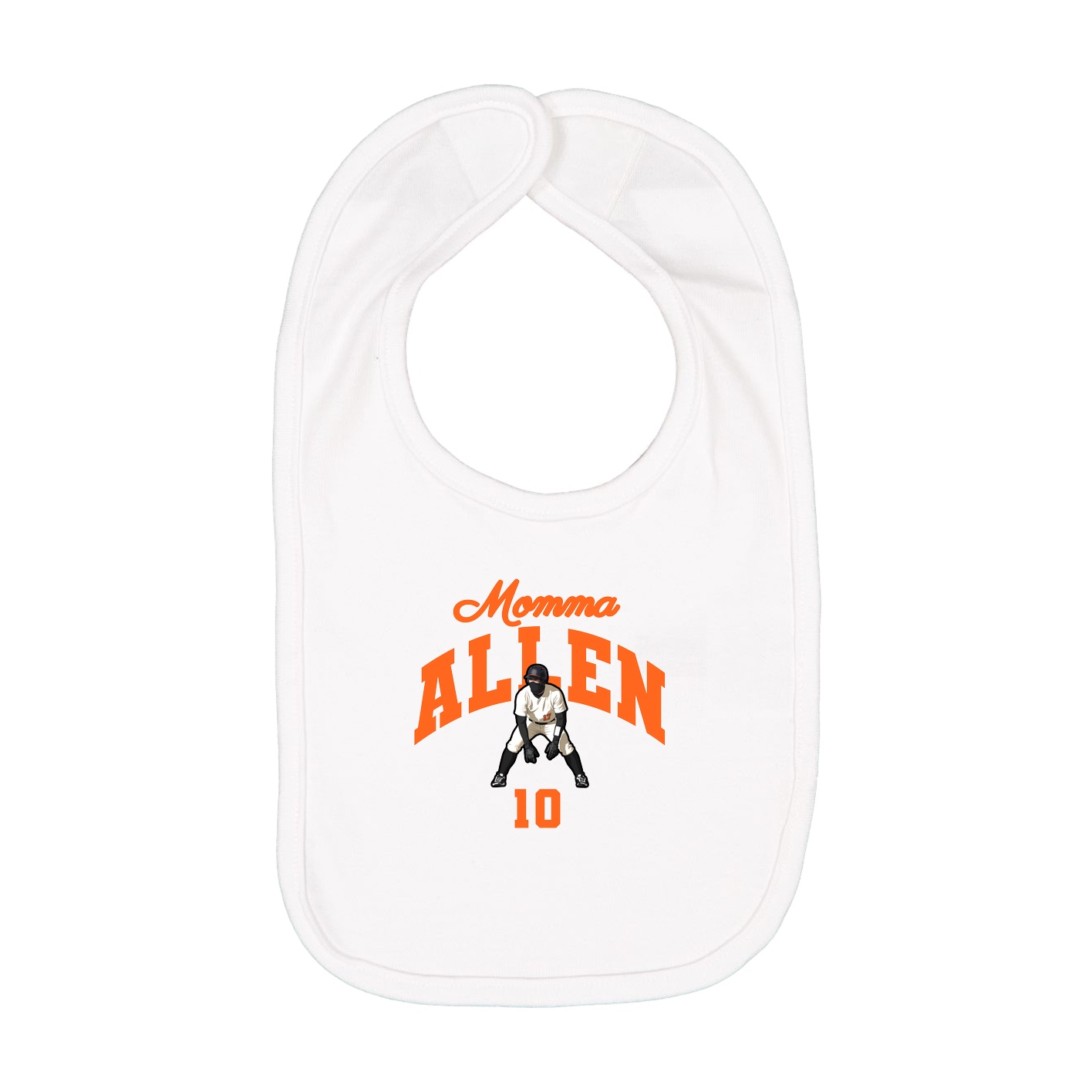 Infant Bib — Mothers Day Arch in White