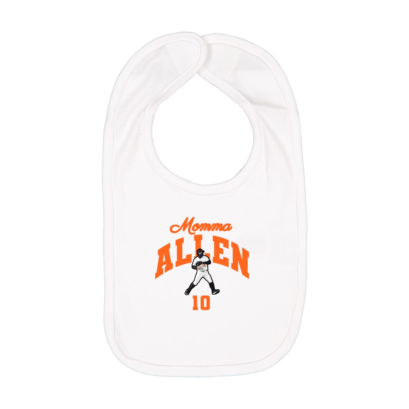 Infant Bib — Mothers Day Arch in White