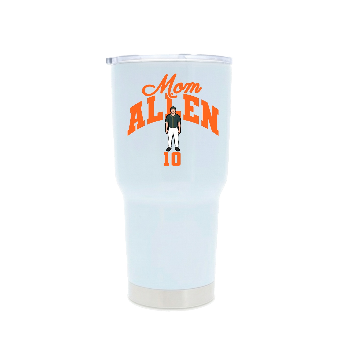 30oz Stainless Steel Tumbler — Mothers Day Arch in White