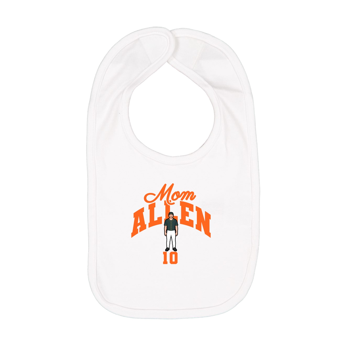 Infant Bib — Mothers Day Arch in White