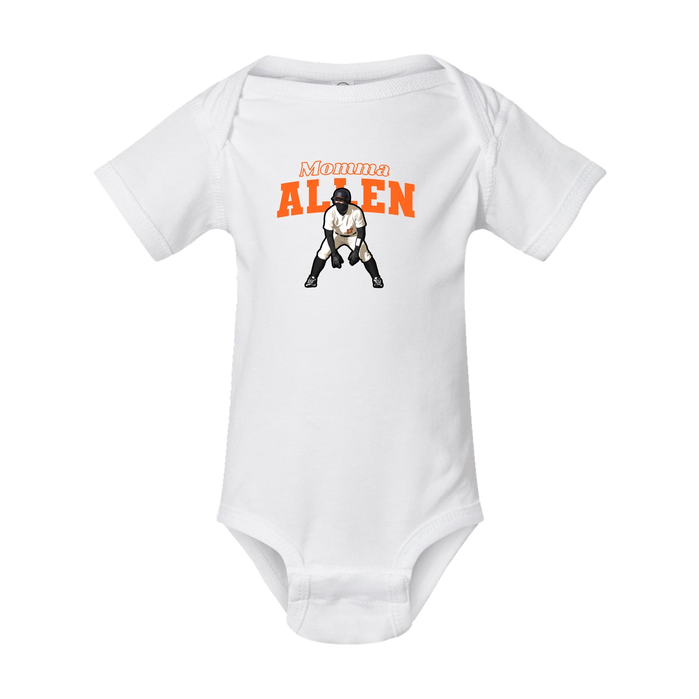 Baby Onesie — Mothers Day Block in White